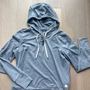 Vuori Heather Blue Halo Hooded Pullover Sweatshirt